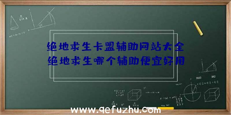 「绝地求生卡盟辅助网站大全」|绝地求生哪个辅助便宜好用